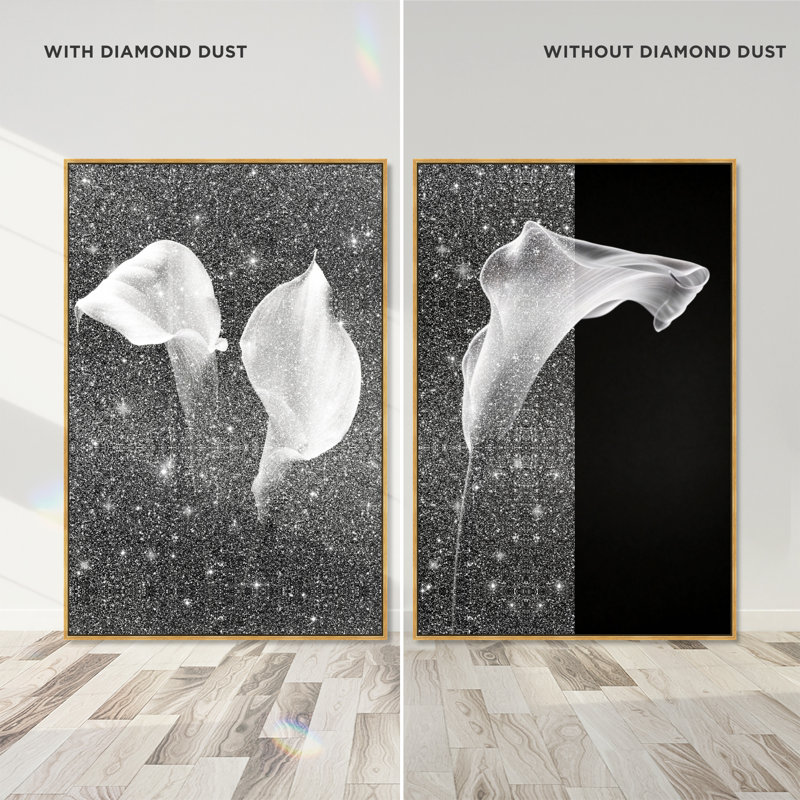 Calla Lily Set Set by Oliver Gal, 37"H x 55"W, Gold Floater Frame