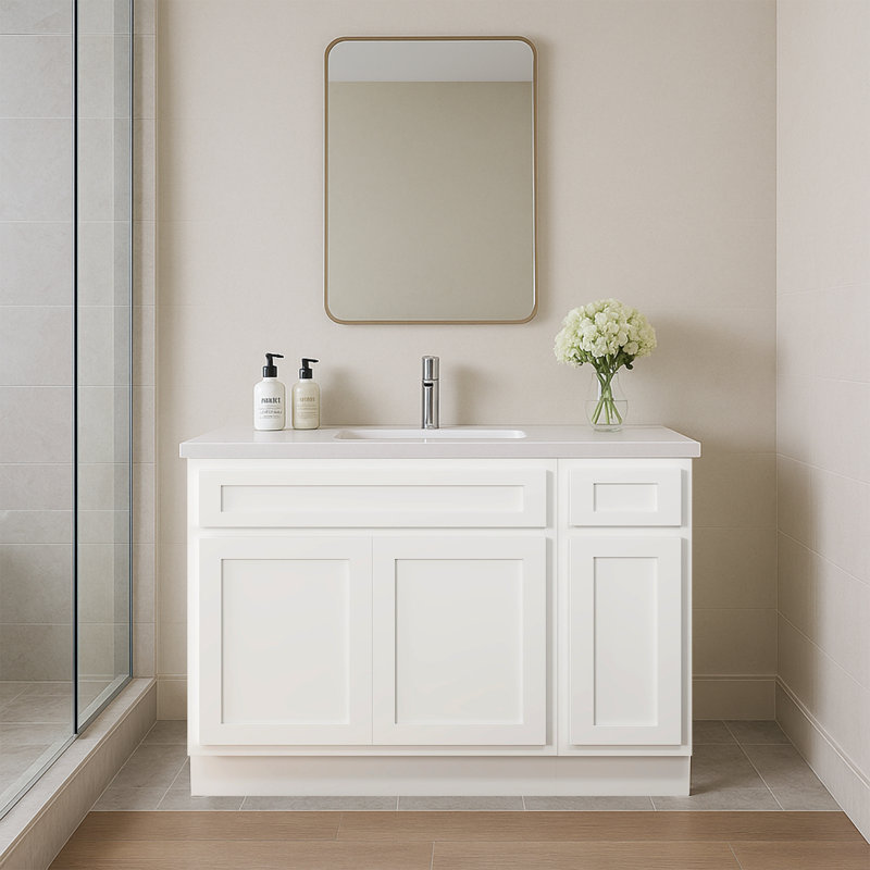 45'' Single Bathroom Vanity Base Only, White
