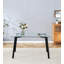 Table de salle à manger rectangulaire 1 pièce sans chaise-865863559