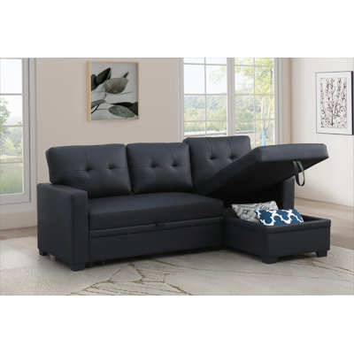 Canapé modulaire convertible rembourré avec méridienne coulissante