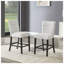 Ensemble de salle à manger à hauteur de comptoir 5 pièces Cavira avec table en faux marbre et chaises rembourrées, gris