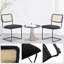 Chaise d'appoint à dossier noir Reatha