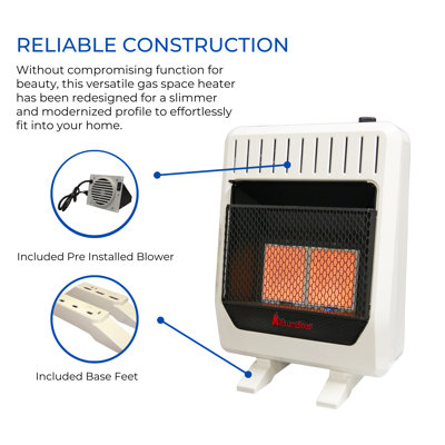 HearthSense DualFuel Ventless Infrared Heater Base&Blower-20,000BTU,T-StatControl-Model#IR16T-BB