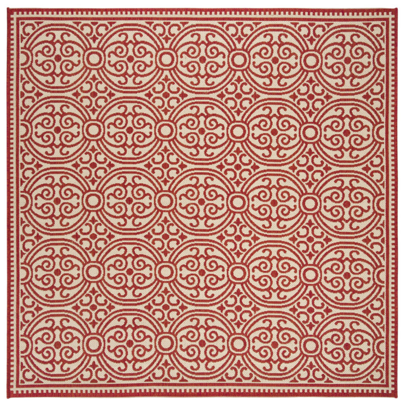 Altizer Performance Geometric Indoor/Outdoor Area Rug, Square 6'7"