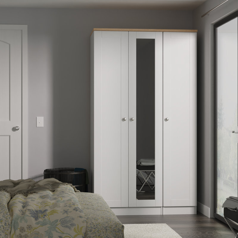 Ondrasek Manufactured Wood Wardrobe, Grey Ash