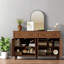 Buffet rustique en bois avec rangement, style rétro pour la salle à manger