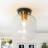 1 - Light Glass Flush Mount Ceiling Light
