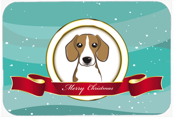 The Holiday Aisle Beagle Merry Christmas Glass Cutting Board
