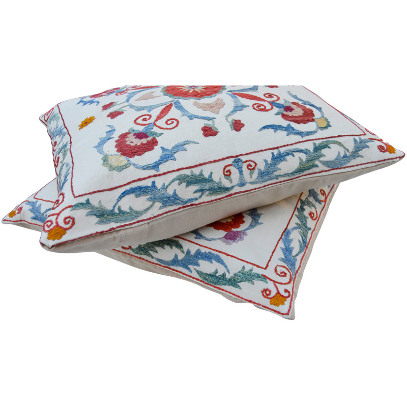 Lumbar Pillow Cover & Insert, Red/Pink/White