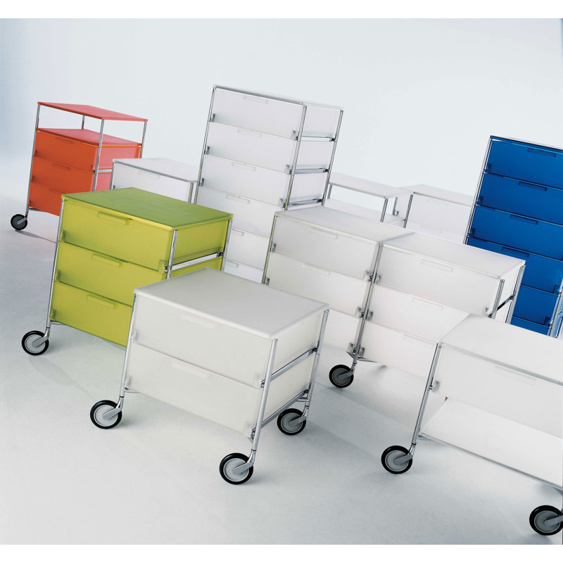 Mobil Drawer Storage, Translucent Ice, 2 Hi, Without Wheels