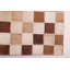 Tapis brun en cuir de vache patchwork 4 pi 0 po x 6 pi 0 po