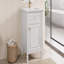 Meuble-lavabo blanc de 20 po avec lavabo, armoire autoportante moderne, pieds en bois massif, tablette réglable, tiroir inclinable, boutons en alliage de zinc-1613148551