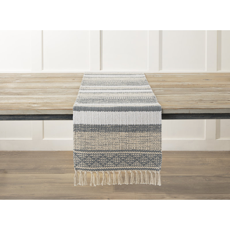 Lenox Textured Neutral Runner 14" X 72", Gray