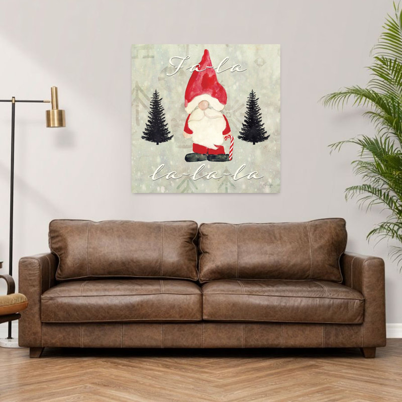 Fa, La Santa, fantaisiste, art contemporain de paysage d'hiver, H 36 po x l 36 po
