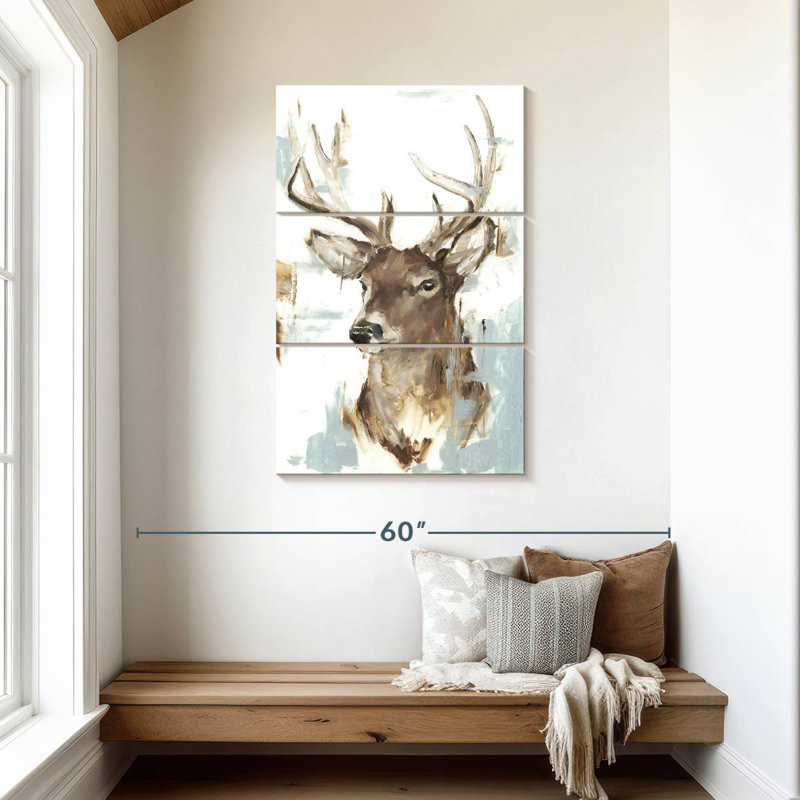 Brampt Modern Deer Mount II, 45" H x 28" W