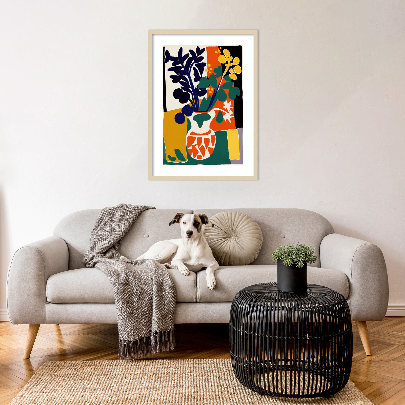 France Floral Impressions by Treechild Wood Framed Wall Art Print, Brown, 33" H x 24" W