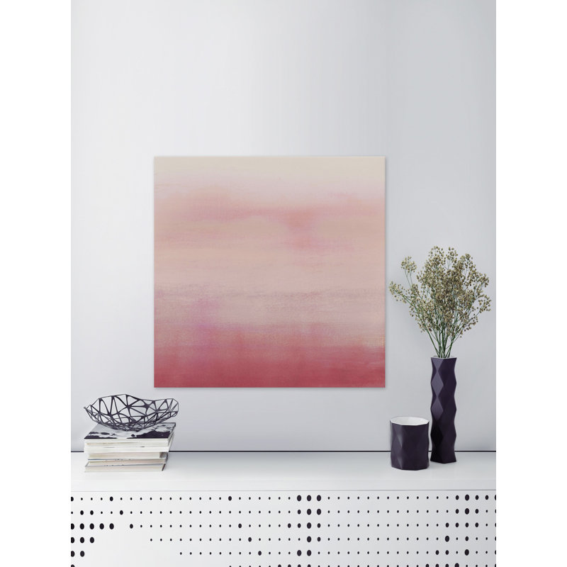 Apricot Ombre II - Wrapped Canvas Painting, 30cm H x 30cm W 