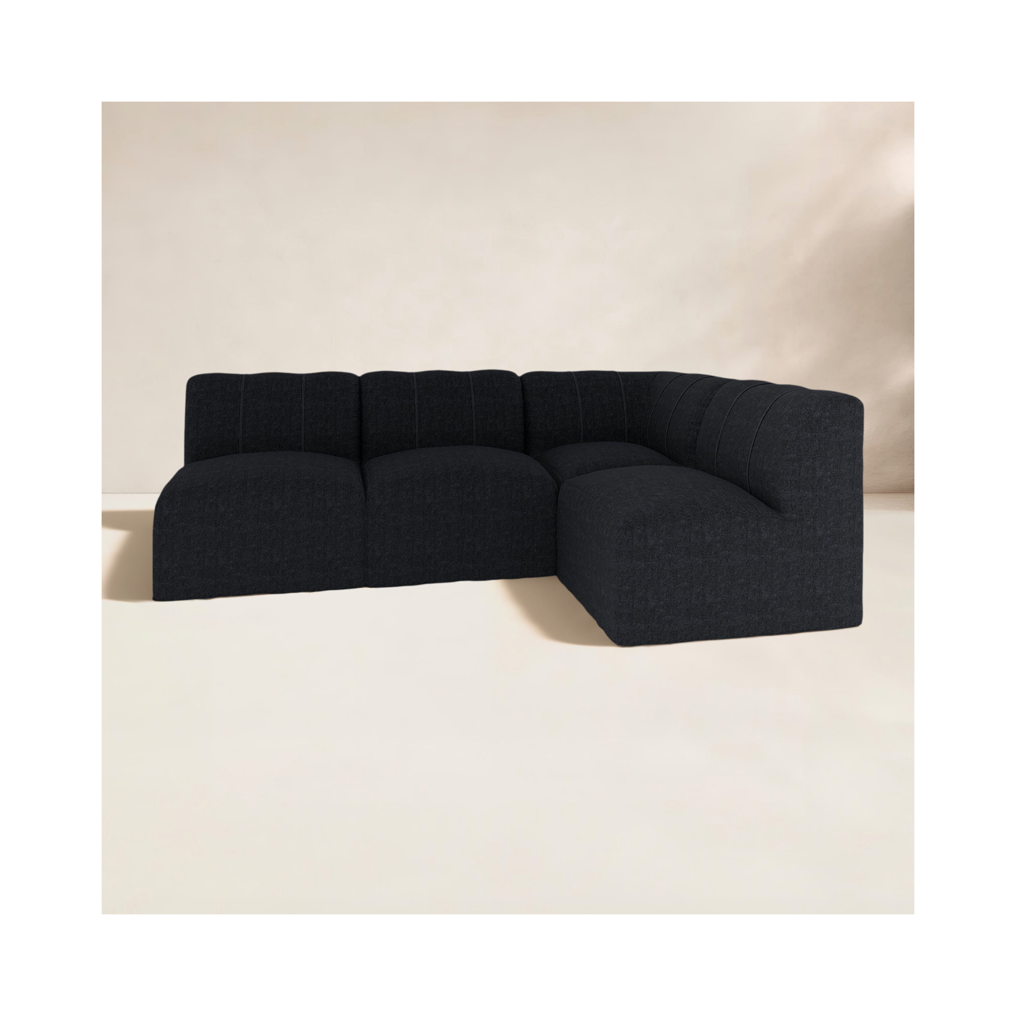 Praia 96" Sunbrella Outdoor Sofa, Canvas Black Sunbrella® Canvas