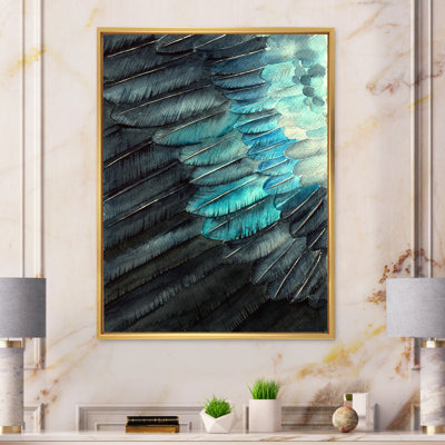 «Blue Fragment of a Bird Wing II», reproduction sur toile