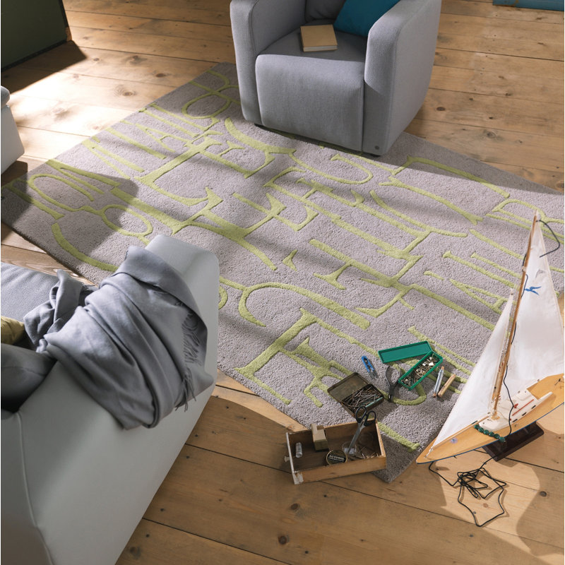 Home Geometric Wool Area Rug, 140 x 200cm