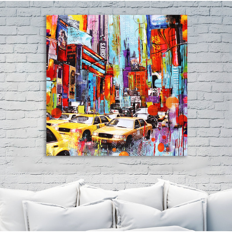 Streets by Jolina Anthony - Wrapped Canvas Painting, 30 cm H x 30 cm W