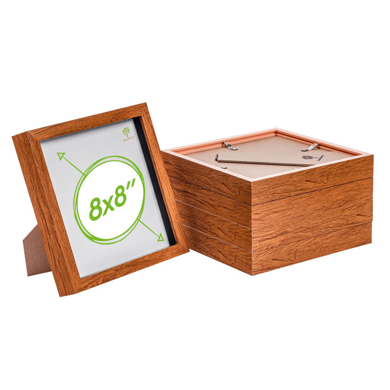 Nicola Spring - 3D Box Photo Frames, 22.5cm H x 22.5cm W x 3.5cm D, Brown