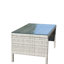 Table basse pour l'extérieur avec 1 table basse en verre trempé transparent