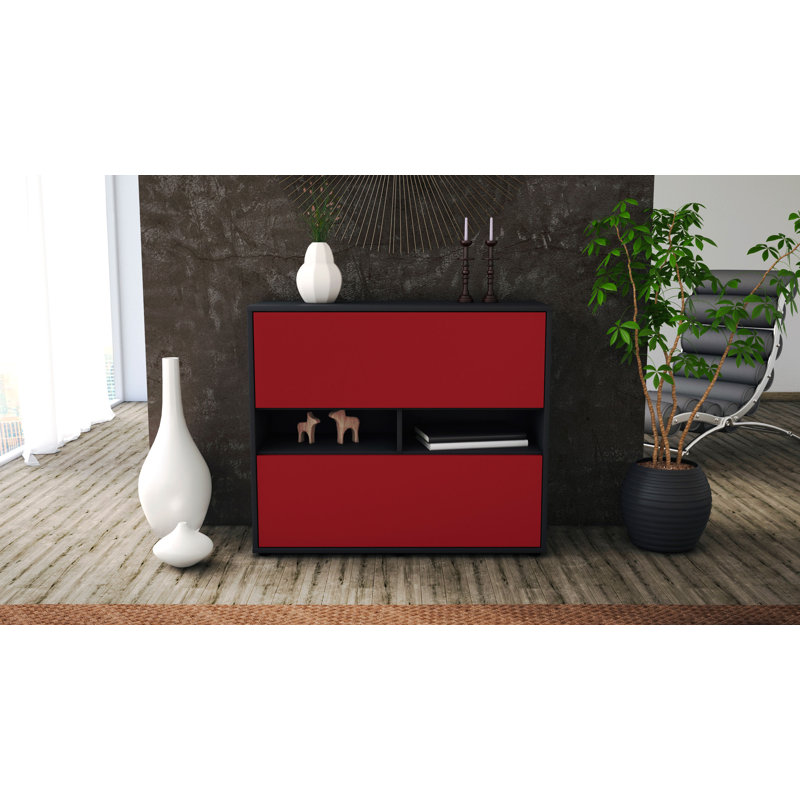 Regent Sideboard, Anthracite/Red