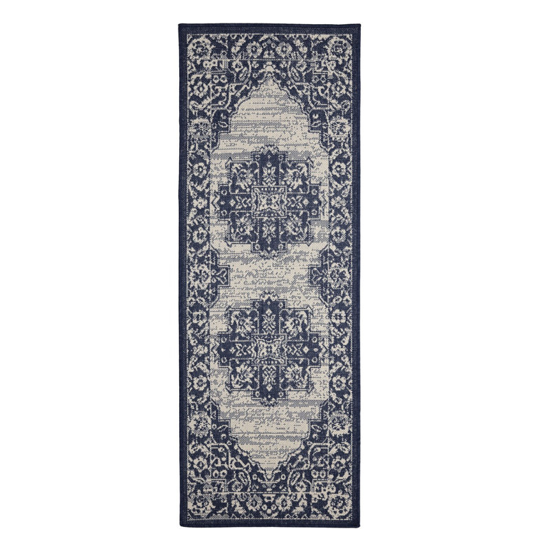 GEL MEDALLION NAVY 160/225cm, Runner 60 x 180 cm