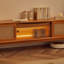 78.74" Nut-brown Solid Wood+Rattan+Glass TVStands-108830352-108830354