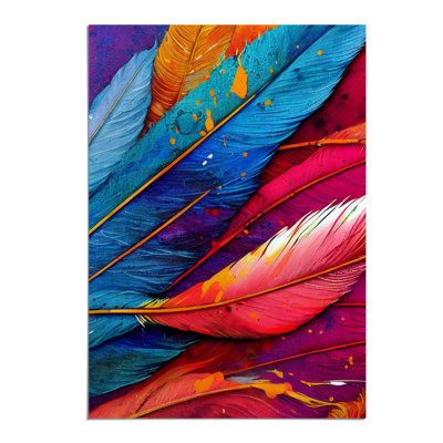 XV1022-4080X Splashed Feathers No.5 Abstract - Print