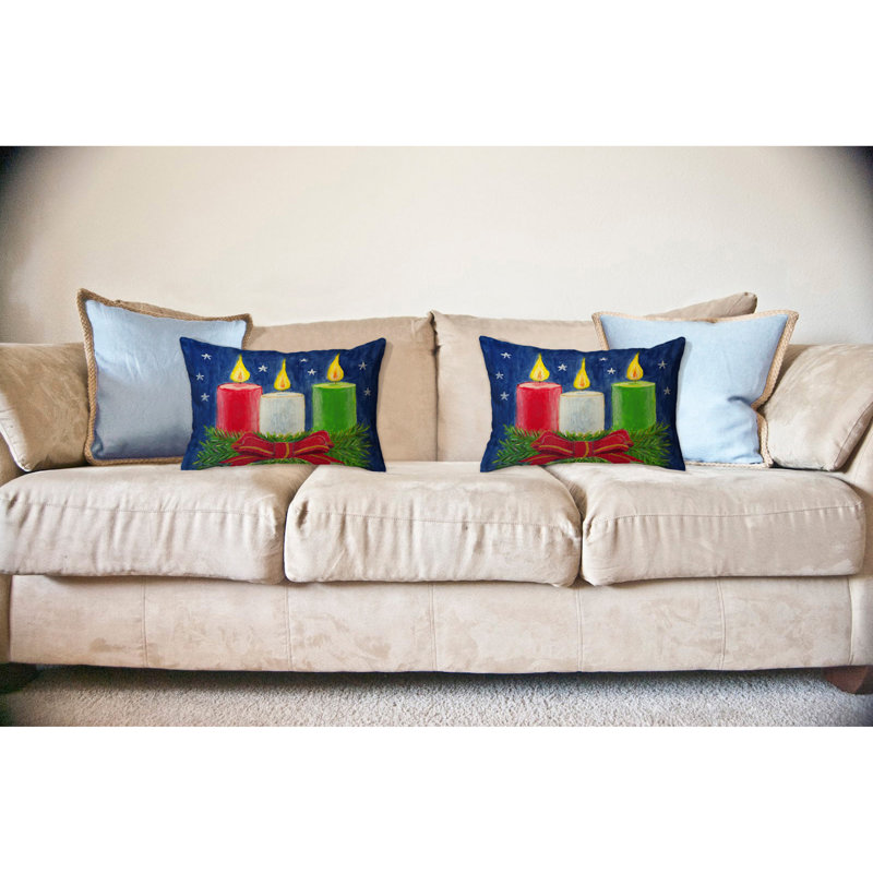 Christmas Outdoor Reversible Throw Pillow