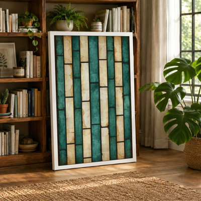 Weathered Stripes Industrial - Wrapped Canvas
