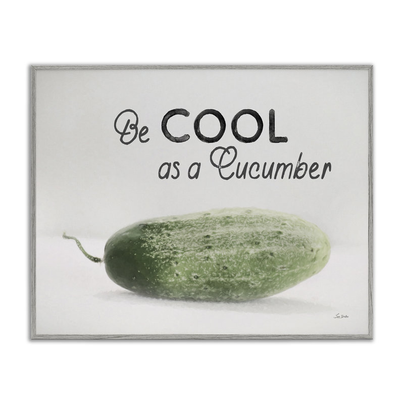 «Cool As A Conucumber», art giclée par Lori Deiter, Encadré gris, H 24 po x l 30 po