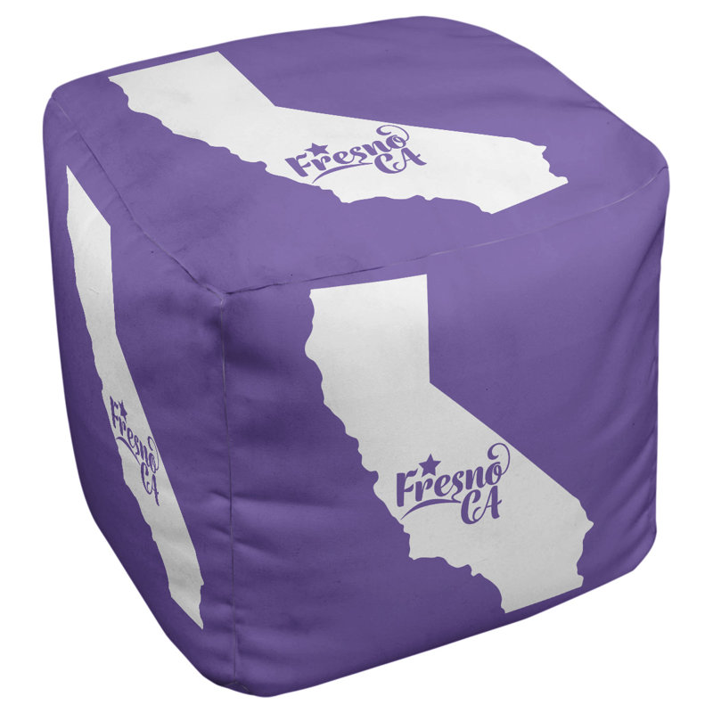 Repose-pieds cubique fresno california, Mauve