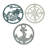 Metal Round 3 Piece Trivet Set