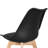 Dining Chairs Set Of 4, Mid-Century Modern Dining Chairs With PU Leather Seat Cushion, Ergonomic Molded Plastic Shell Chair With Solid Beech Wood Legs, Armless Kitchen Side Chairs For Dining Room, Living Room, Office-1361292383