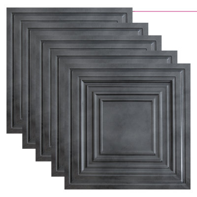 Dalle de plafond Great Lakes Tin Detroit (paquet de 5)