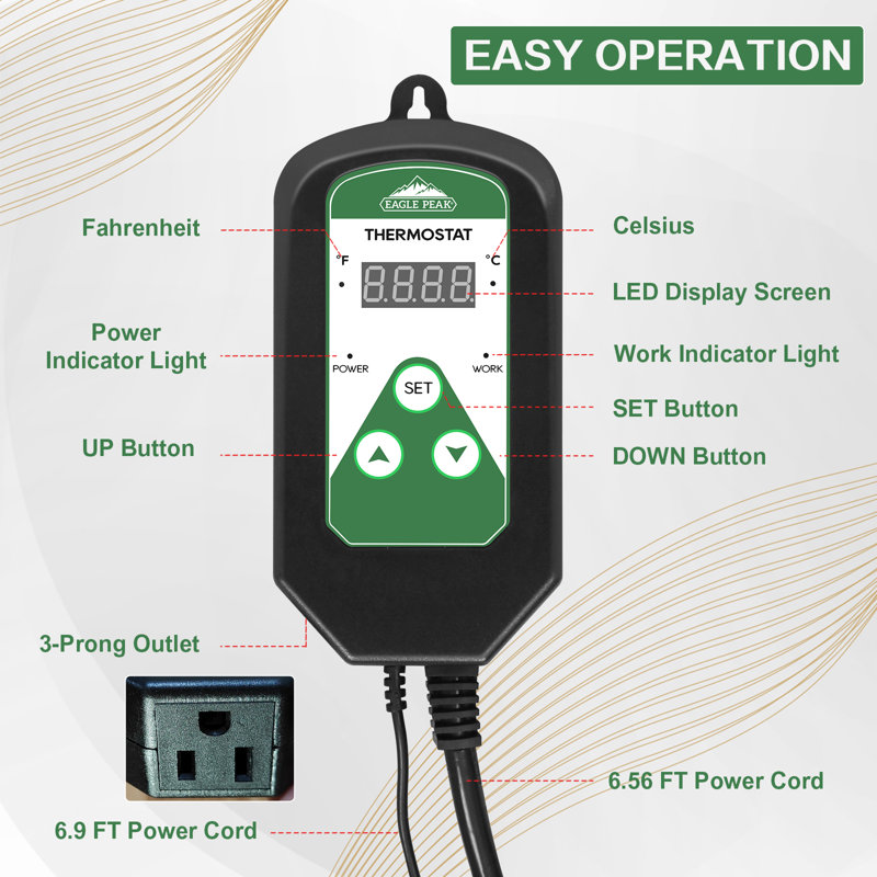 Digital Heat Mat Thermostat Controller