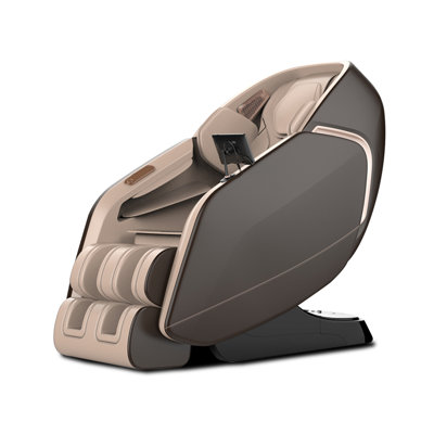 Fauteuil de massage Dios 7d Dual Core Air Roller Sl-rail avec 3D veau pétrissant Dios-7300 gris / brun