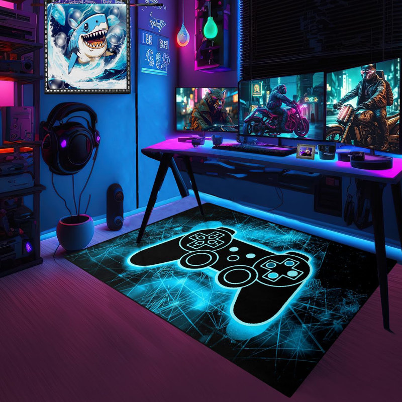Tapis de jeu vidéo antidérapant Gamer