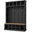 78''H Modern Hall Tree With Wide Storage Seating Bench, Entryway Shoe Cabinet With 13 Compartments, Elegant Coat Rack With 6 Hooks For Mudroom-579379684