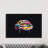 Colourful Lips by Balazs Solti - Print on Canvas-968473959-940721363