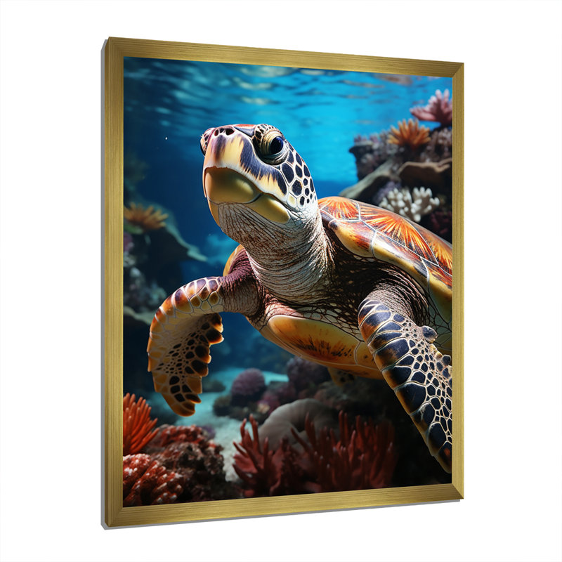 Animaux, reproduction sur toile, H 44 po x l 34 po x P 1,5 po, Cadre photo doré
