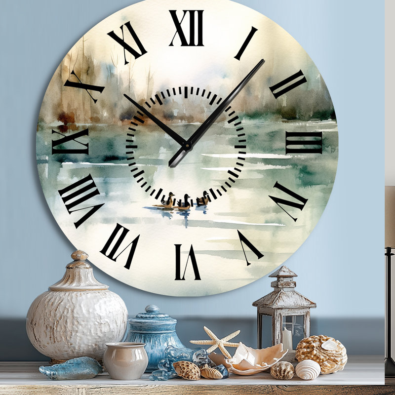 Horloge murale Ducks In Pond I, Grand