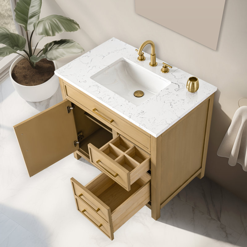 Meuble-lavabo simple 36 po Reajean, Sable