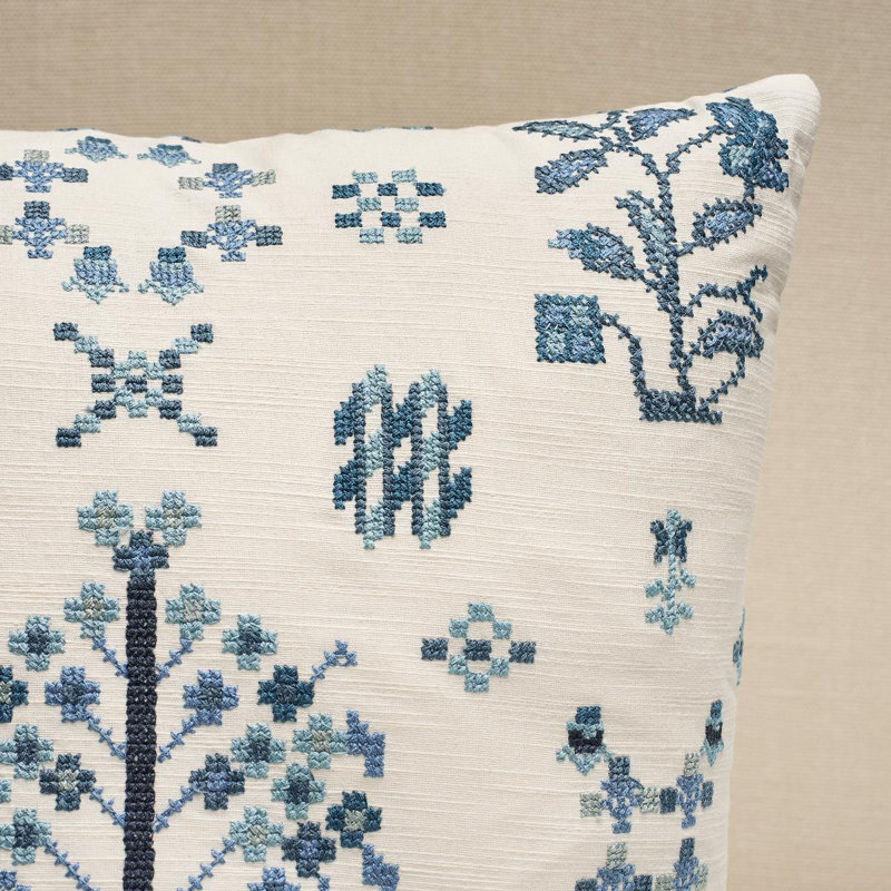 Fairview Pillow Cover & Insert, Square 20", Blue