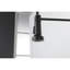 Robinet de cuisine à douchette extractible - Acier inoxydable, noir mat, revêtement anticorrosion, contrôle de l'écoulement de l'eau en acier, conception à un trou
