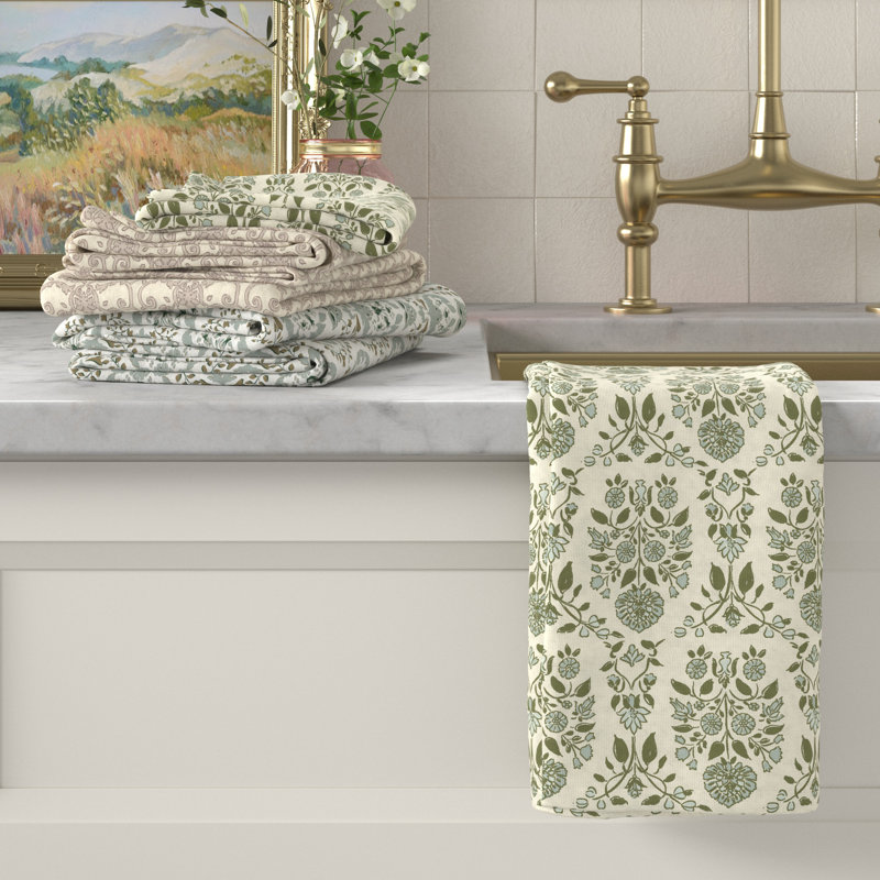 Torchon en coton, Taupe