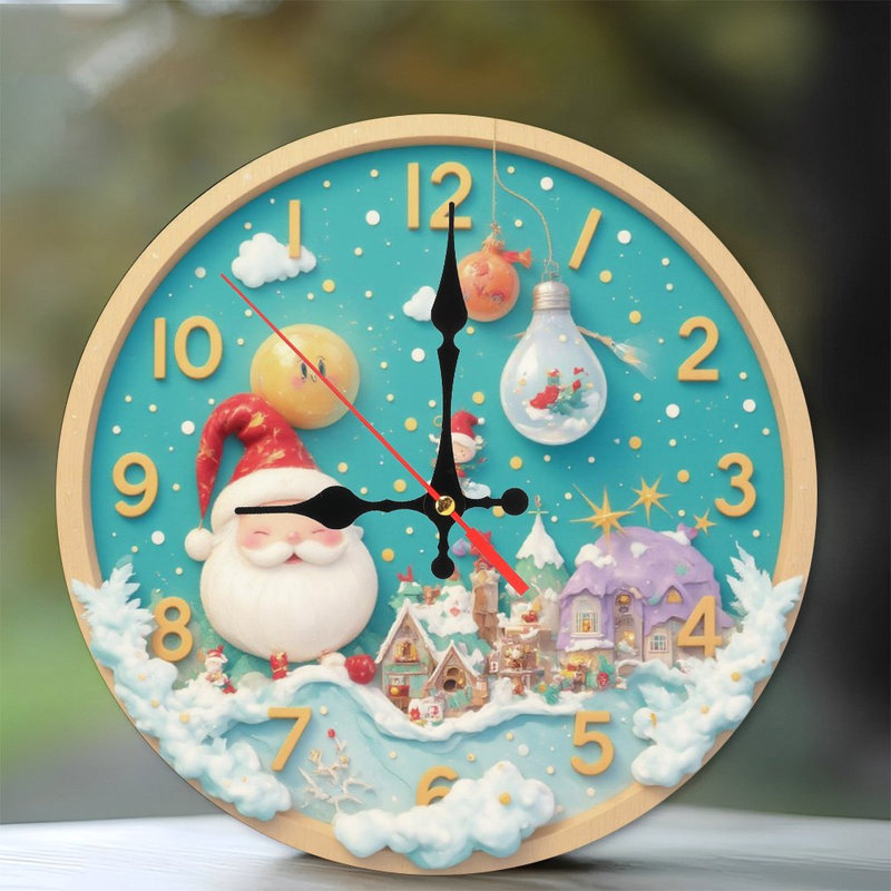 Festive-Horloge-Renne-Flocons de neige-Arc